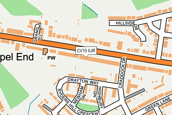 CV10 0JR map - OS OpenMap – Local (Ordnance Survey)