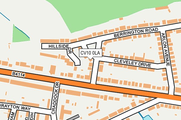 CV10 0LA map - OS OpenMap – Local (Ordnance Survey)