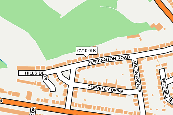 CV10 0LB map - OS OpenMap – Local (Ordnance Survey)