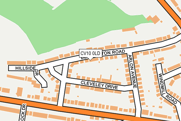 CV10 0LD map - OS OpenMap – Local (Ordnance Survey)