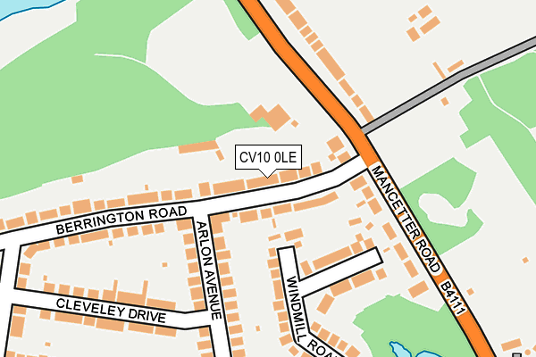 CV10 0LE map - OS OpenMap – Local (Ordnance Survey)