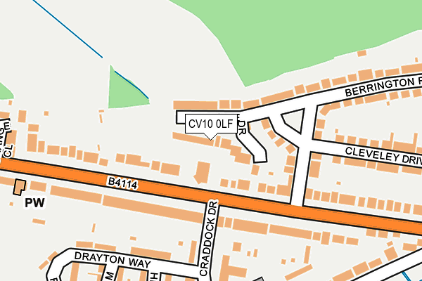 CV10 0LF map - OS OpenMap – Local (Ordnance Survey)