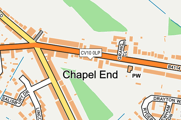 CV10 0LP map - OS OpenMap – Local (Ordnance Survey)