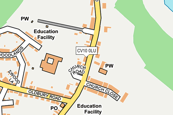 CV10 0LU map - OS OpenMap – Local (Ordnance Survey)