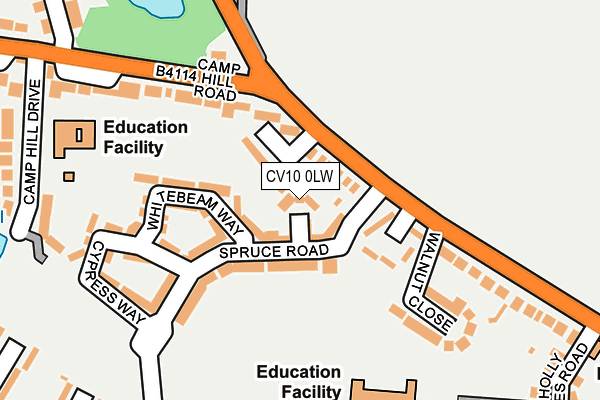 CV10 0LW map - OS OpenMap – Local (Ordnance Survey)