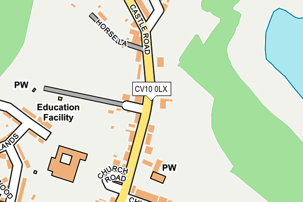 CV10 0LX map - OS OpenMap – Local (Ordnance Survey)