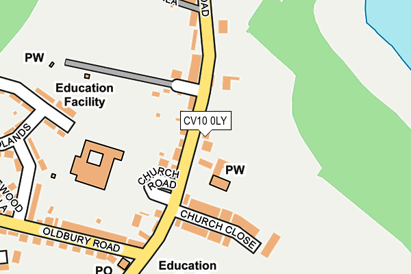 CV10 0LY map - OS OpenMap – Local (Ordnance Survey)