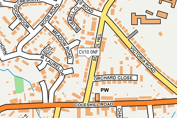 CV10 0NF map - OS OpenMap – Local (Ordnance Survey)