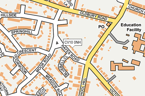 CV10 0NH map - OS OpenMap – Local (Ordnance Survey)