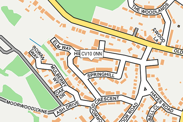 CV10 0NN map - OS OpenMap – Local (Ordnance Survey)