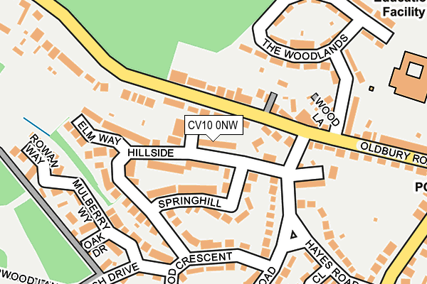 CV10 0NW map - OS OpenMap – Local (Ordnance Survey)