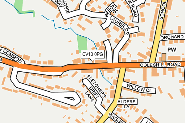 CV10 0PG map - OS OpenMap – Local (Ordnance Survey)