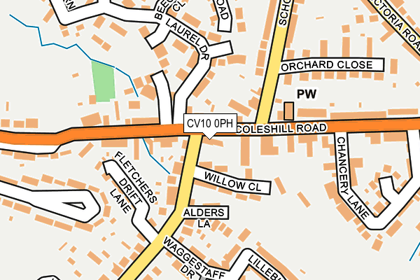 CV10 0PH map - OS OpenMap – Local (Ordnance Survey)