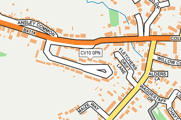 CV10 0PN map - OS OpenMap – Local (Ordnance Survey)