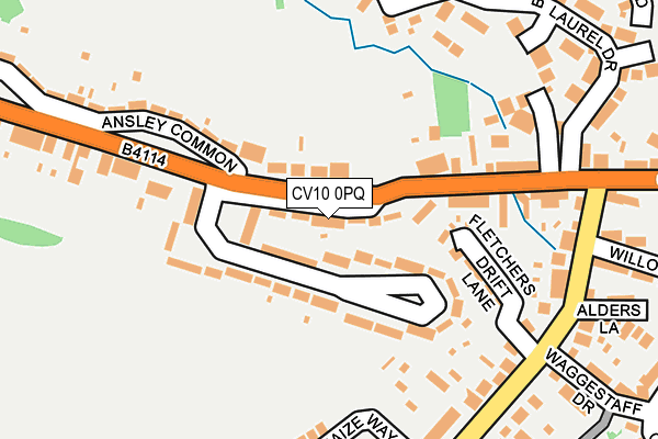 CV10 0PQ map - OS OpenMap – Local (Ordnance Survey)