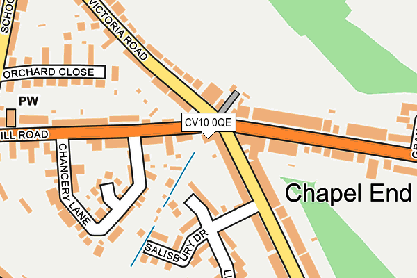 CV10 0QE map - OS OpenMap – Local (Ordnance Survey)