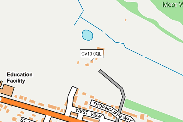 CV10 0QL map - OS OpenMap – Local (Ordnance Survey)
