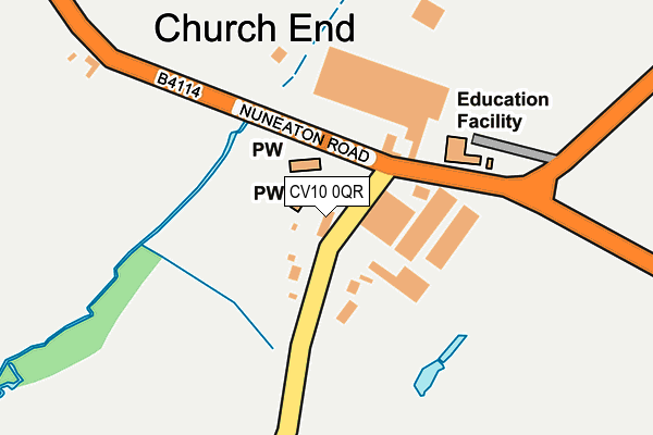 CV10 0QR map - OS OpenMap – Local (Ordnance Survey)