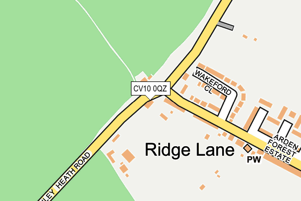 CV10 0QZ map - OS OpenMap – Local (Ordnance Survey)