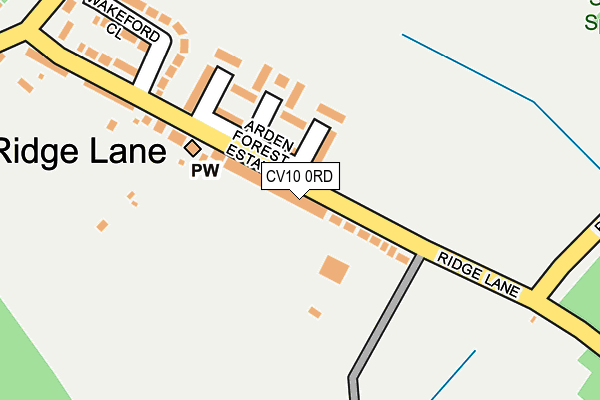 CV10 0RD map - OS OpenMap – Local (Ordnance Survey)