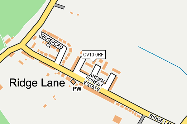 CV10 0RF map - OS OpenMap – Local (Ordnance Survey)