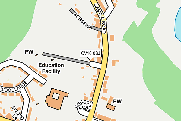 CV10 0SJ map - OS OpenMap – Local (Ordnance Survey)