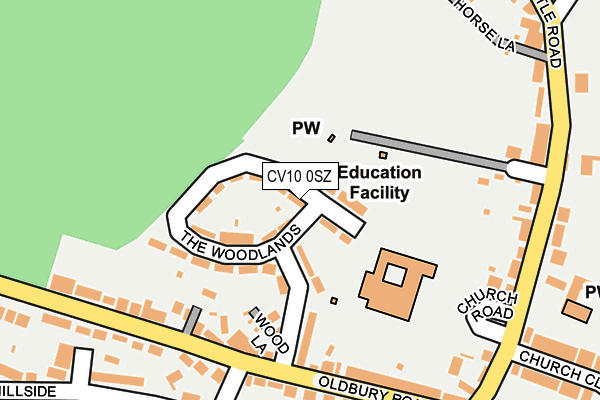 CV10 0SZ map - OS OpenMap – Local (Ordnance Survey)