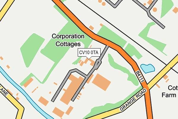 CV10 0TA map - OS OpenMap – Local (Ordnance Survey)