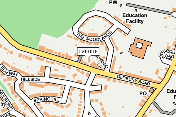 CV10 0TF map - OS OpenMap – Local (Ordnance Survey)