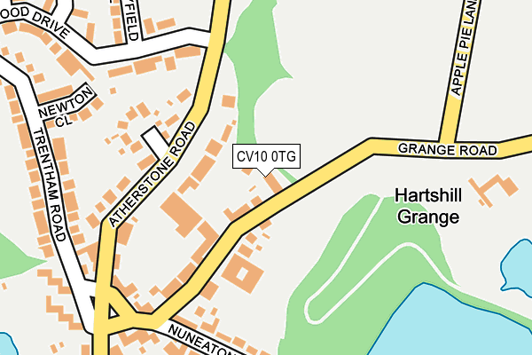 CV10 0TG map - OS OpenMap – Local (Ordnance Survey)