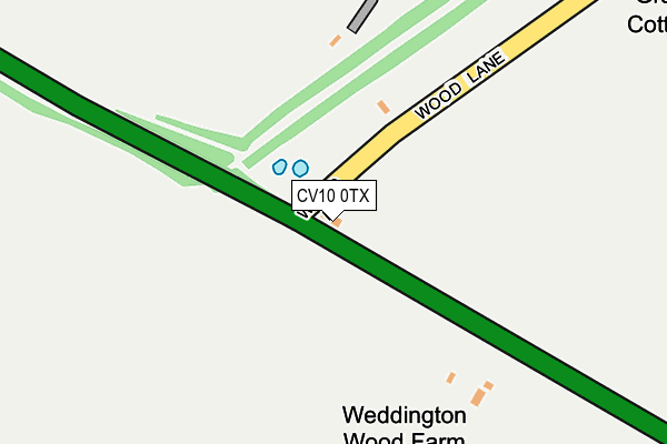CV10 0TX map - OS OpenMap – Local (Ordnance Survey)