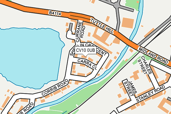 CV10 0UB map - OS OpenMap – Local (Ordnance Survey)