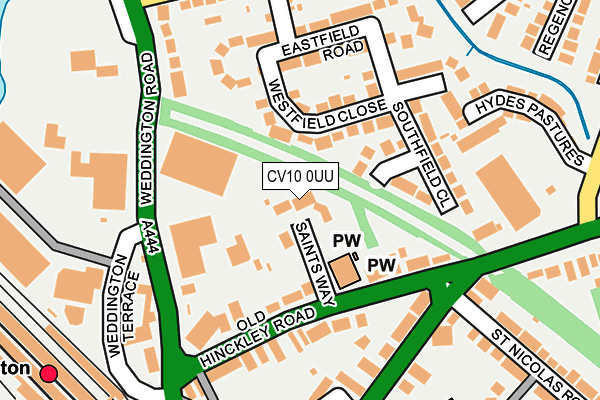 CV10 0UU map - OS OpenMap – Local (Ordnance Survey)