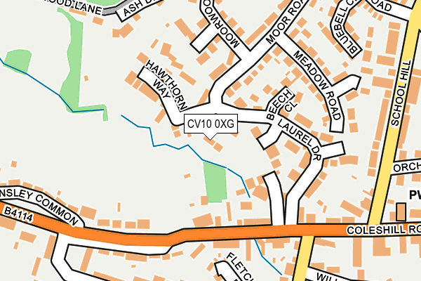 CV10 0XG map - OS OpenMap – Local (Ordnance Survey)
