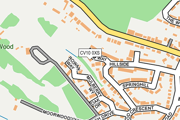 CV10 0XS map - OS OpenMap – Local (Ordnance Survey)