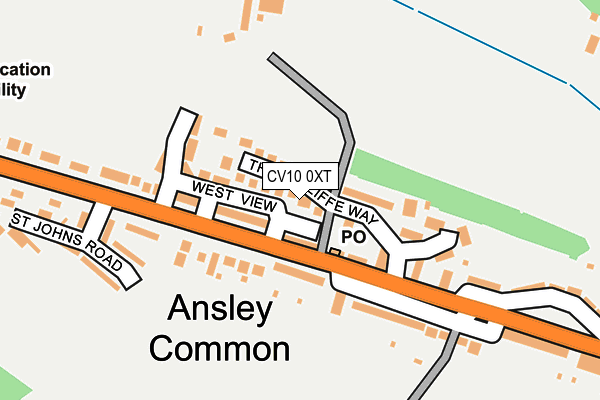 CV10 0XT map - OS OpenMap – Local (Ordnance Survey)