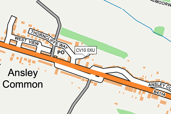 CV10 0XU map - OS OpenMap – Local (Ordnance Survey)