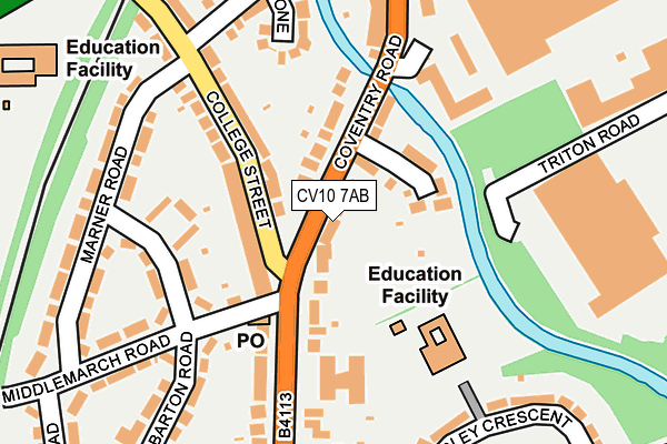 CV10 7AB map - OS OpenMap – Local (Ordnance Survey)