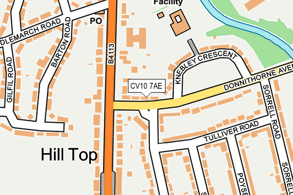 CV10 7AE map - OS OpenMap – Local (Ordnance Survey)