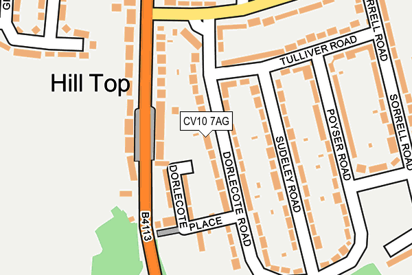 CV10 7AG map - OS OpenMap – Local (Ordnance Survey)