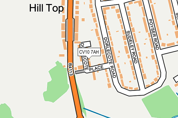 CV10 7AH map - OS OpenMap – Local (Ordnance Survey)