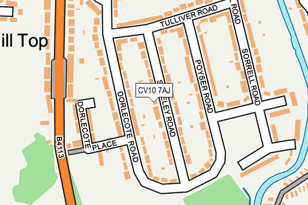 CV10 7AJ map - OS OpenMap – Local (Ordnance Survey)