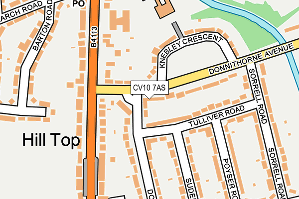 CV10 7AS map - OS OpenMap – Local (Ordnance Survey)