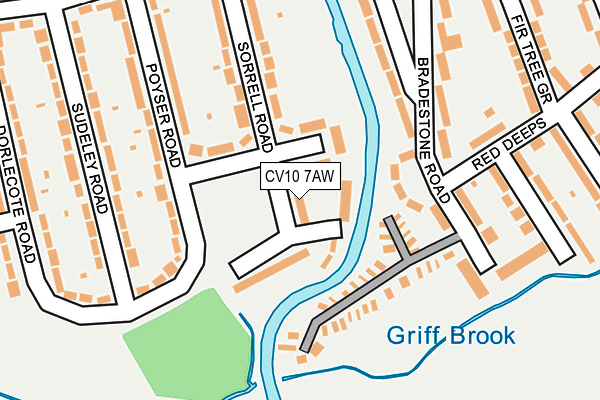 CV10 7AW map - OS OpenMap – Local (Ordnance Survey)