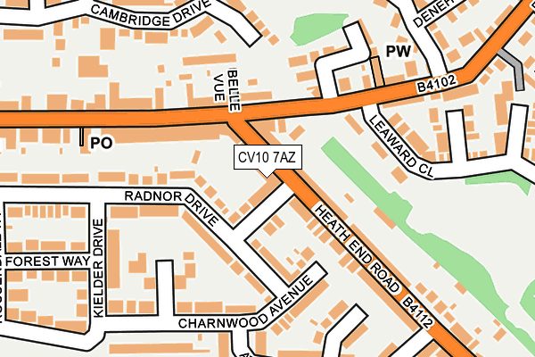 CV10 7AZ map - OS OpenMap – Local (Ordnance Survey)