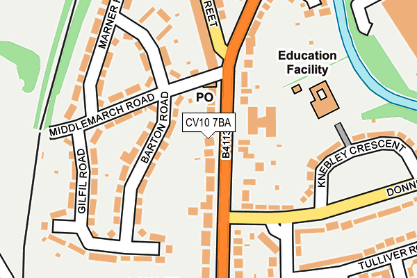 CV10 7BA map - OS OpenMap – Local (Ordnance Survey)