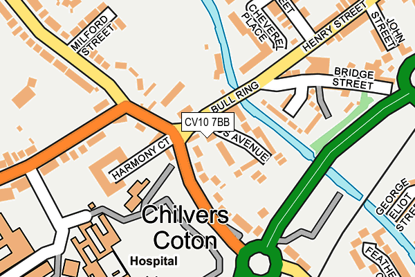 CV10 7BB map - OS OpenMap – Local (Ordnance Survey)