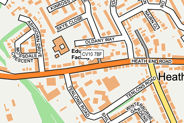 CV10 7BF map - OS OpenMap – Local (Ordnance Survey)