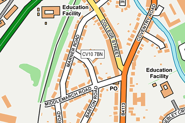 CV10 7BN map - OS OpenMap – Local (Ordnance Survey)
