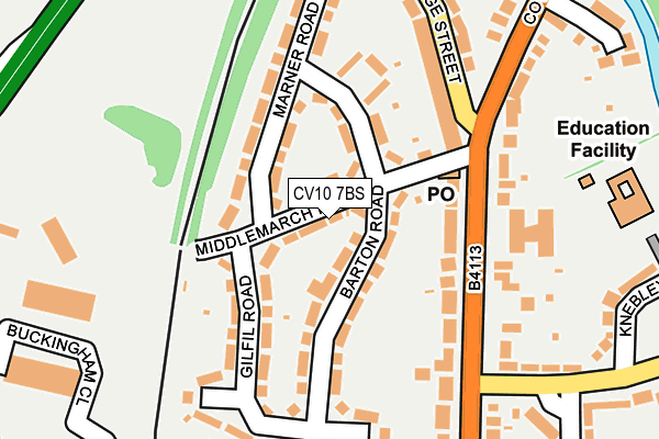 CV10 7BS map - OS OpenMap – Local (Ordnance Survey)